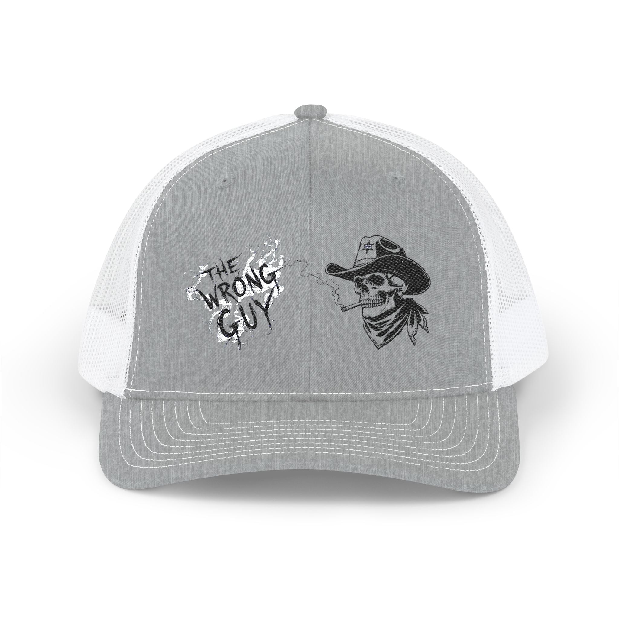 The Wrong Guy Smokers Trucker Hat (Embroidered)