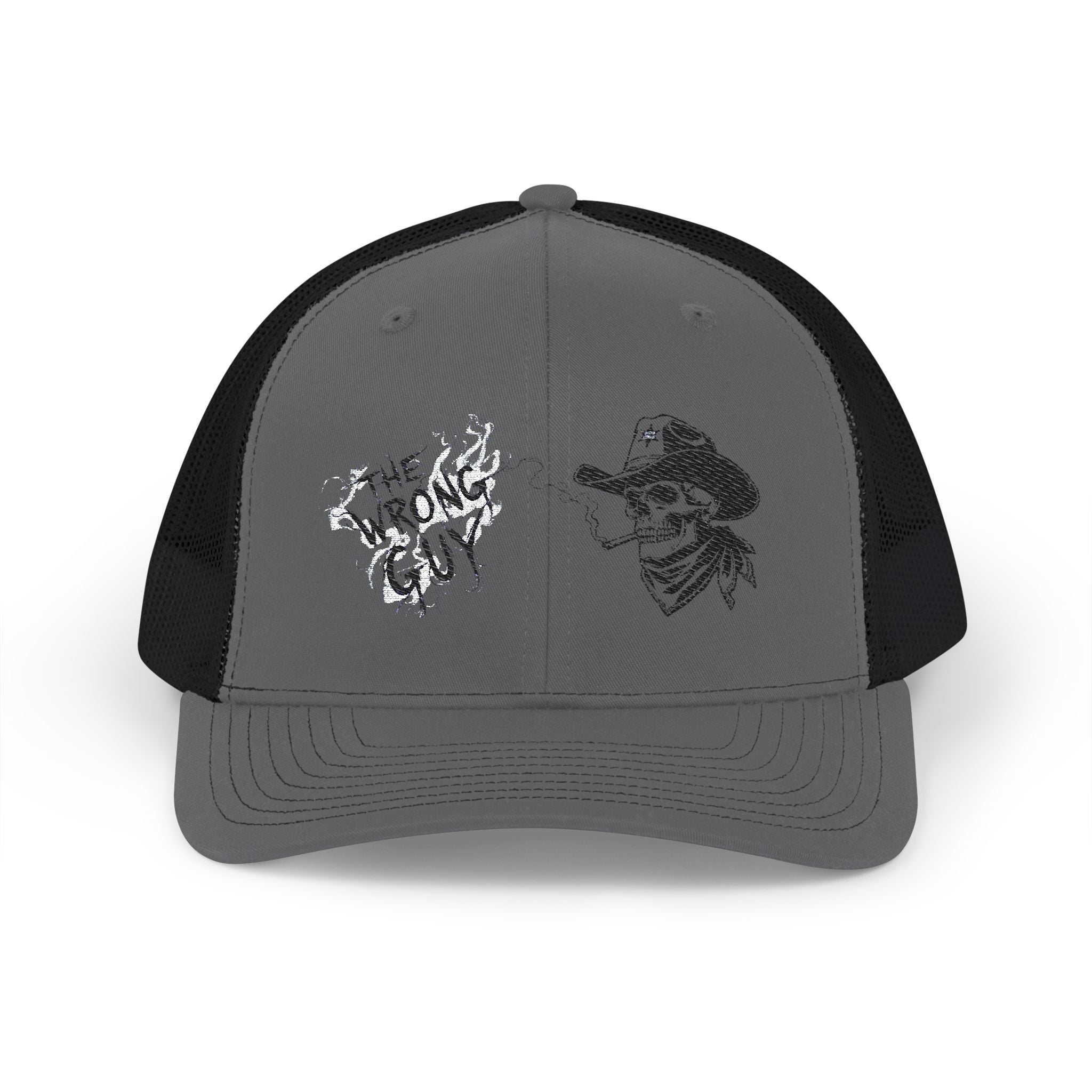 The Wrong Guy Smokers Trucker Hat (Embroidered)