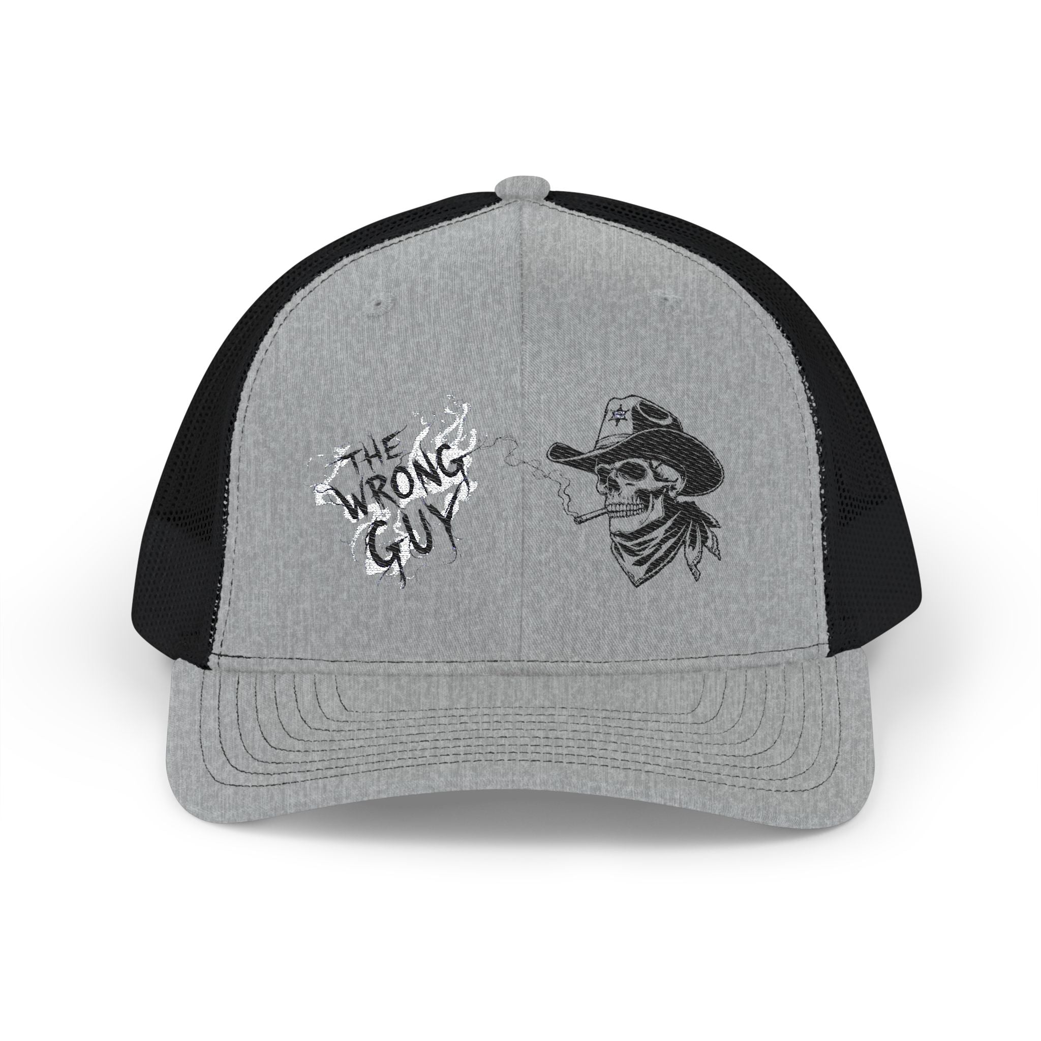 The Wrong Guy Smokers Trucker Hat (Embroidered)